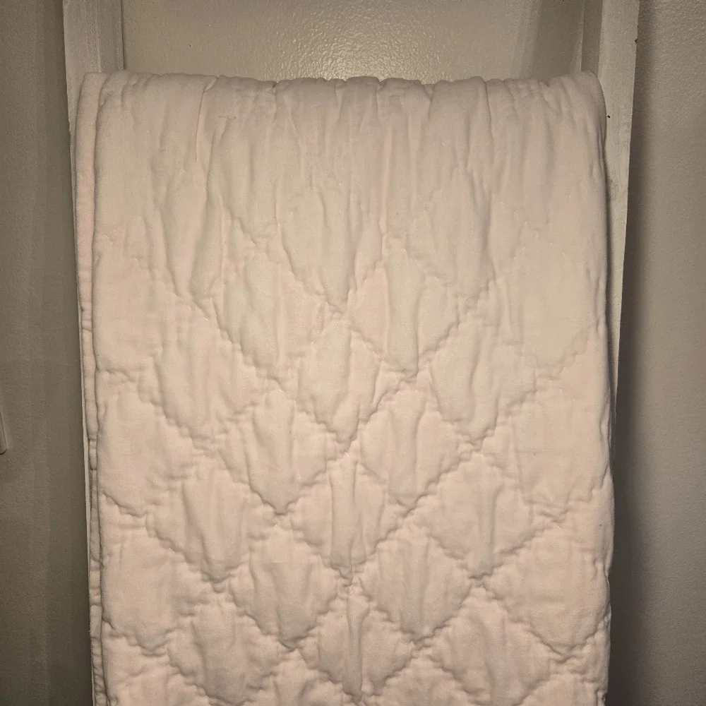 Simply Shabby Chic Rachel Ashwell Twin Pink Cotton Velvet Quilt Cottagecore